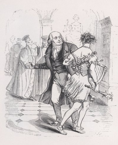Uciekająca muza z Dzieł wszystkich Bérangera, 1836. autorstwa Jean Ignace Isidore Gérard