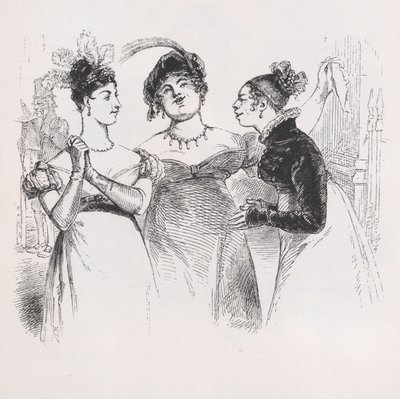 Opinia tych Pań z Dzieł Wszystkich Bérangera, 1836. autorstwa Jean Ignace Isidore Gérard