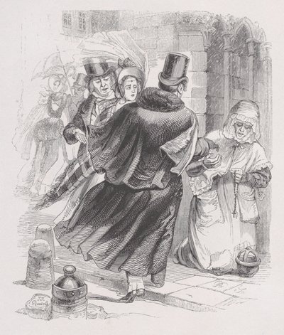 Biedna kobieta z Dzieł wszystkich Bérangera, 1836. autorstwa Jean Ignace Isidore Gérard