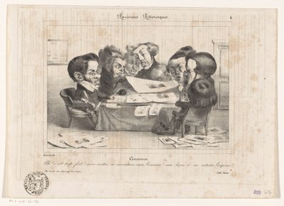 Karykatura francuskich cenzorów Cenzorzy (tytuł na obiekcie) Parisiens Picturesques (tytuł serii na obiekcie) autorstwa Jean Ignace Isidore Gérard Grandville