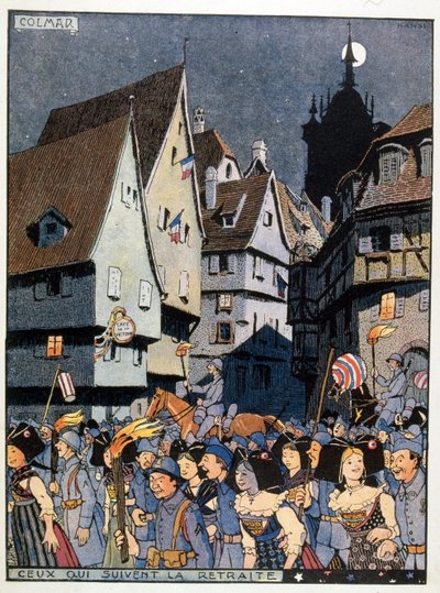 Francuskie obchody powrotu Alzacji do Francji autorstwa Jean Jacques Waltz