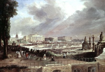 Proklamacja Drugiej Republiki Francuskiej, Place de la Concorde, 24 lutego autorstwa Jean Jacques (after) Champin