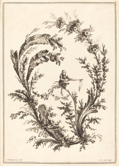 Ozdoba z małpką. autorstwa Jean Jacques Avril