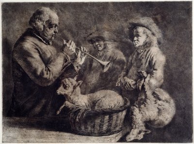 Oboista”. autorstwa Jean Jacques Boissieu de