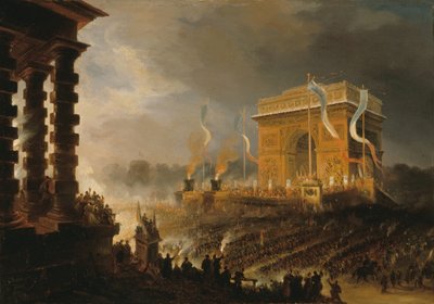 Święto Bractwa pod Łukiem Triumfalnym Gwiazdy, wieczór 20 kwietnia 1848 roku 1848. autorstwa Jean Jacques Champin