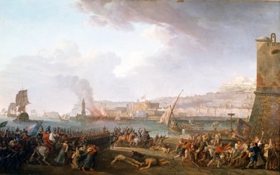 Wejście armii francuskiej pod dowództwem generała Championeta w Neapolu, 21.01.2017. Obraz Taurel Jean Jacques François (1757 - 1832). 1799. Zamki w Wersalu i Trianon. autorstwa Jean Jacques Francois Taurel