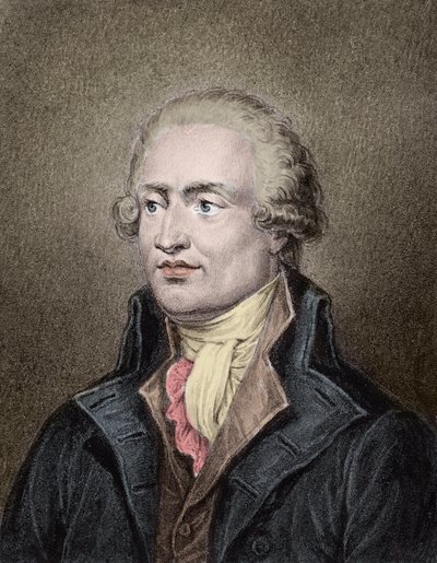 Portret Marie Jean Antoine Nicolas de Caritat, markiz de Condorcet (1743 - 1794) Grawerowane przez Jean Jacques Frilley (1797-a1850) autorstwa Jean Jacques Frilley