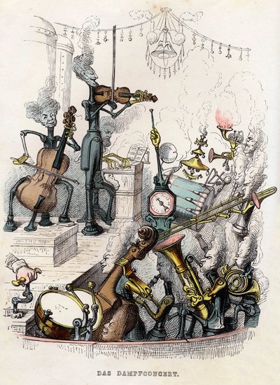 Koncert parowy, 1844. autorstwa Jean Jacques Grandville