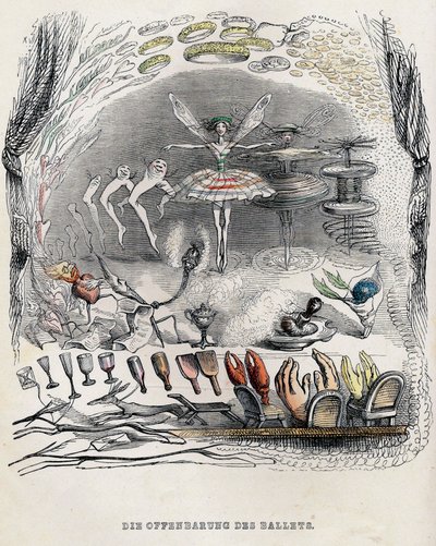 Objawienia Baletu, lata 40. XIX wieku. autorstwa Jean Jacques Grandville