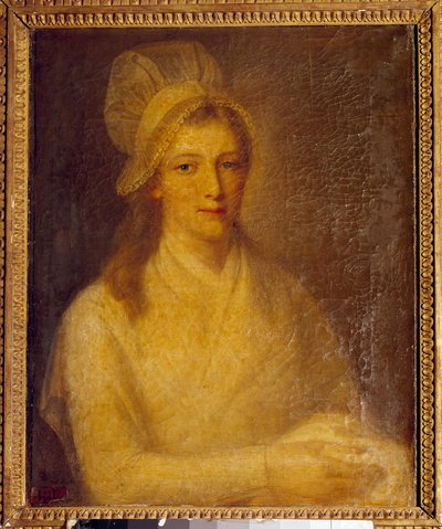 Portret Marie Anne Charlotte Corday (1768-1793) Obraz Jeana Jacquesa Hauera (1751-1829) 1793. Wymiary 0,61 x 0,47 m. Wersal, Muzeum Zamkowe autorstwa Jean Jacques Hauer