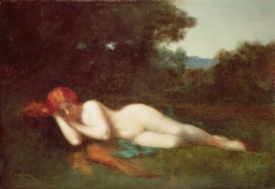 Akt leżący (olej na płótnie) autorstwa Jean Jacques Henner