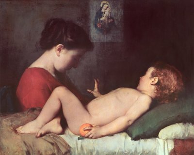 Budzące się dziecko autorstwa Jean Jacques Henner