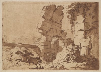 Le Colisée The Colosseum, w albumie zawierającym Recueil de Compositions par Lagren..., 1782-1821. autorstwa Jean Jacques Lagrenee