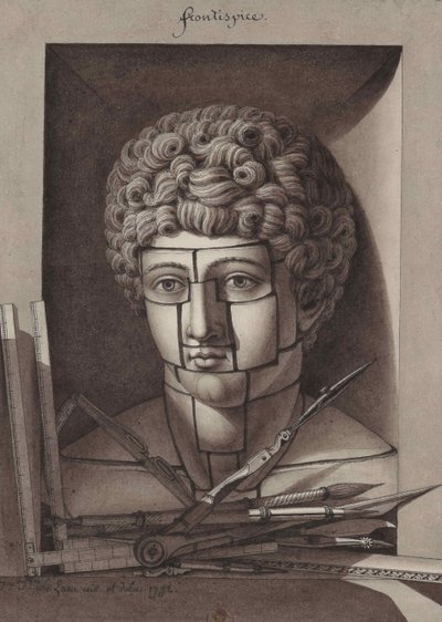 Frontyspis nowej metody zastosowanej do elementarnych zasad rysunku, 1792. autorstwa Jean Jacques Lequeu