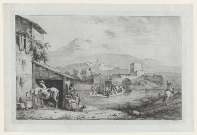 Pasaż Garigliano Włochy, 1793. autorstwa Jean Jacques de Boissieu