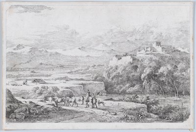 Krajobraz według Van der Cabela, ok. 1773. autorstwa Jean Jacques de Boissieu