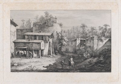 Krajobraz z Kowalem, Widok Terrebasse, Francja, 1808. autorstwa Jean Jacques de Boissieu