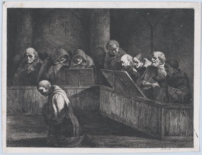 Śpiewanie mnichów, 1795. autorstwa Jean Jacques de Boissieu