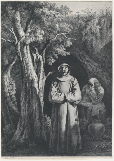 Mnisi na pustyni, 1797. autorstwa Jean Jacques de Boissieu