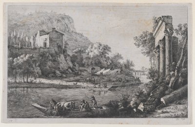 Przeprawa przez rzekę, 1796. autorstwa Jean Jacques de Boissieu