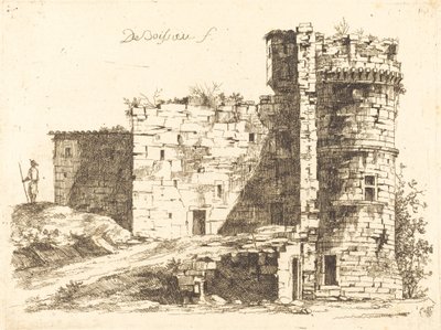 Ruiny zamku Saint-Chamond, Loire autorstwa Jean Jacques de Boissieu