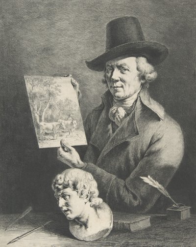 Autoportret z krowami, 1796. autorstwa Jean Jacques de Boissieu