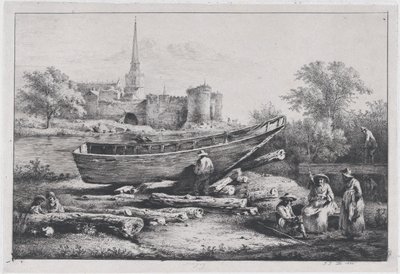Plac budowy w Savigny, 1803 r. autorstwa Jean Jacques de Boissieu