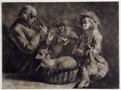 Oboista autorstwa Jean Jacques de Boissieu
