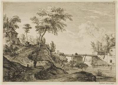 Drewniany most autorstwa Jean Jacques de Boissieu