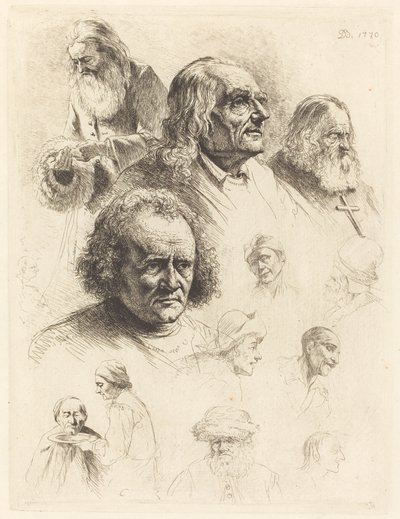 Trzynaście Studiów Głowic autorstwa Jean Jacques de Boissieu