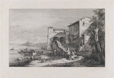 Widok Starego Urzędu Celnego w Rzymie, 1807 r. autorstwa Jean Jacques de Boissieu