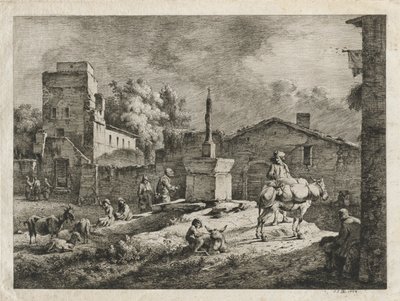 Widok Saint-Andeol, 1774. autorstwa Jean Jacques de Boissieu