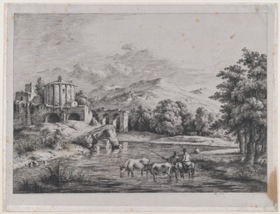 Widok świątyni Westy, 1774. autorstwa Jean Jacques de Boissieu