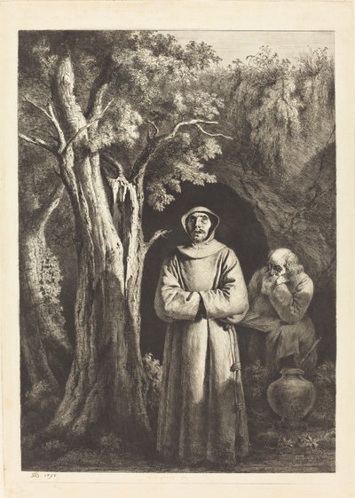 Mnisi Pustyni autorstwa Jean Jacques de Boissieu after Francisco