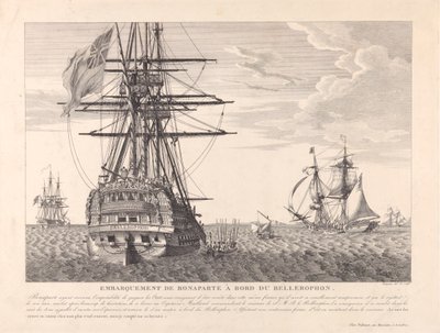 Napoleon poddający się kapitanowi Frederickowi Lewisowi Maitlandowi 15 lipca 1815 r., ok. 1815 r. (akwaforta) autorstwa Jean Jerome Baugean