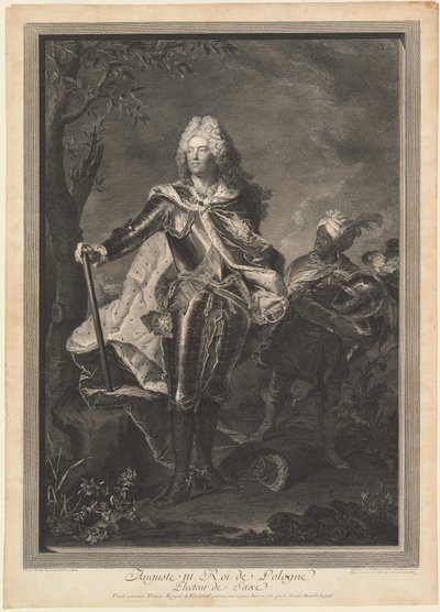 Augusta III. Król Polski, 1750. autorstwa Jean Joseph Balechou