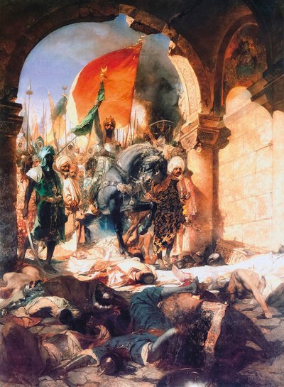 Wjazd Mehmeda II do Konstantynopola. autorstwa Jean Joseph Benjamin (after) Constant