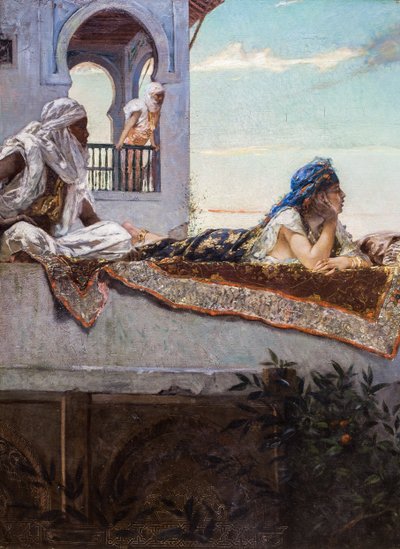 Wieczór na tarasach (Maroko) autorstwa Jean Joseph Benjamin Constant