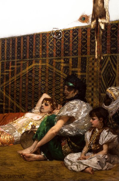 Wnętrze haremu w Maroku (szczegół) autorstwa Jean Joseph Benjamin Constant