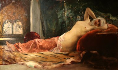 Odalisque. autorstwa Jean Joseph Benjamin Constant