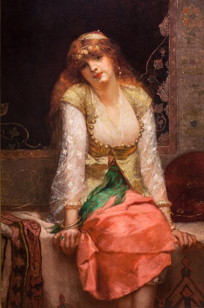 Orientalna piękność, przed lub około 1880 r. (olej na płótnie) autorstwa Jean Joseph Benjamin Constant