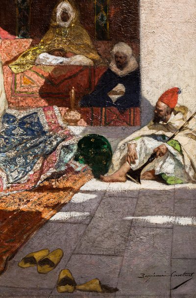 Prezenty pashy (detal), przed 1883 (olej na płótnie) autorstwa Jean Joseph Benjamin Constant