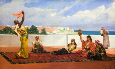 Taniec z szalami, ok. 1880 (olej na płótnie) autorstwa Jean Joseph Benjamin Constant