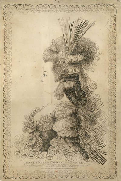 Portret Marii Antoniny 1755-1793, arcyksiężnej Austrii i królowej..., 1787. autorstwa Jean Joseph Bernard