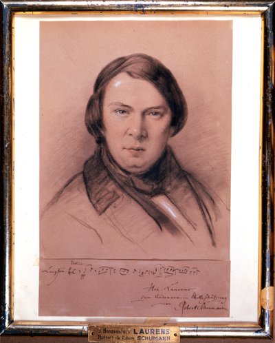 Robert Schumann, niemiecki kompozytor, połowa XIX wieku autorstwa Jean Joseph Bonaventure Laurens