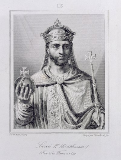 Ludwik I „Pobożny” (778-840) cesarz rzymski, ryty przez Blanchard autorstwa Jean Joseph Dassy