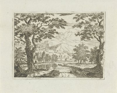 Wioska nadrzeczna autorstwa Jean Joseph Hanson