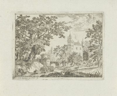 Zamek w krajobrazie autorstwa Jean Joseph Hanson