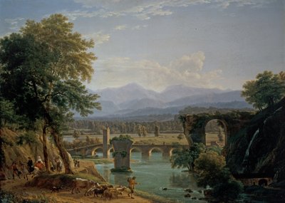 Most Augusta na rzece Nera, niedaleko miasta Narni autorstwa Jean Joseph Xavier Bidauld