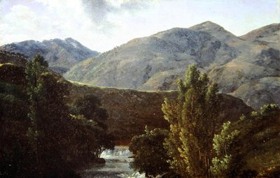 Ostatnia kaskada wyspy Sora, widziana z Louin (olej na papierze) autorstwa Jean Joseph Xavier Bidauld